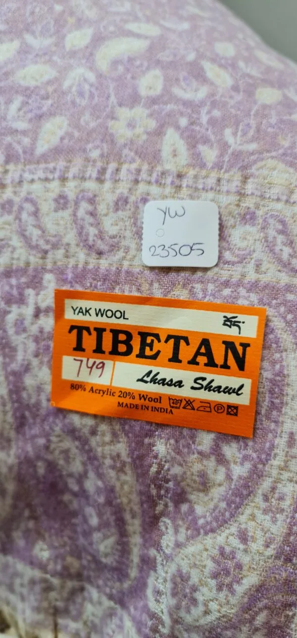 Yakwol Omslagdoek - Lila - Zand - Afbeelding 7