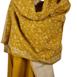 Yakwol Omslagdoek - Oker, Zand