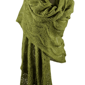 Gebreide Omslagdoek - Lime