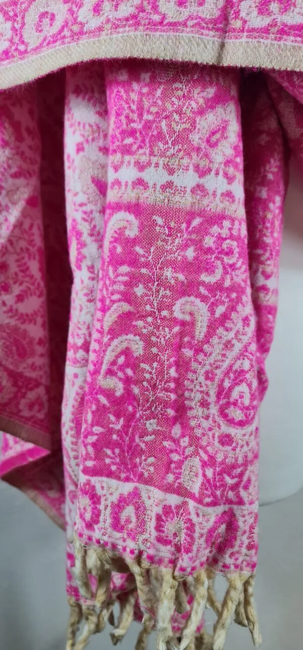Yakwol Omslagdoek - Roze, Zand - Afbeelding 10