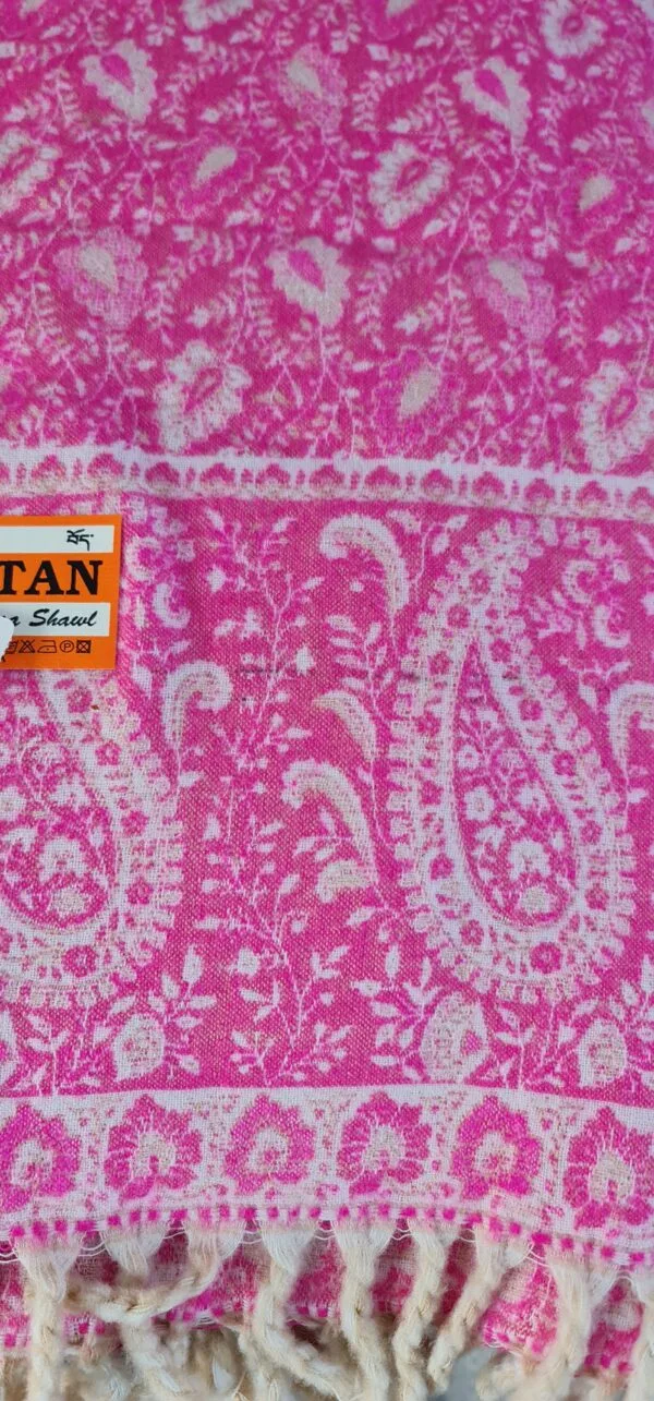Yakwol Omslagdoek - Roze, Zand - Afbeelding 3