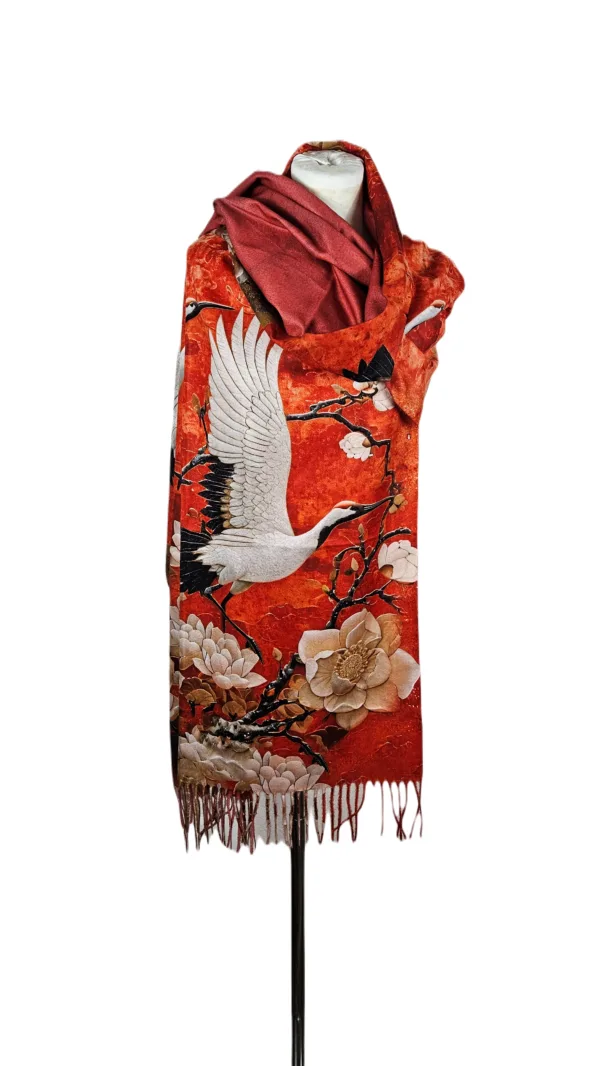 Sjaal Viscose Wol - Afbeelding 6
