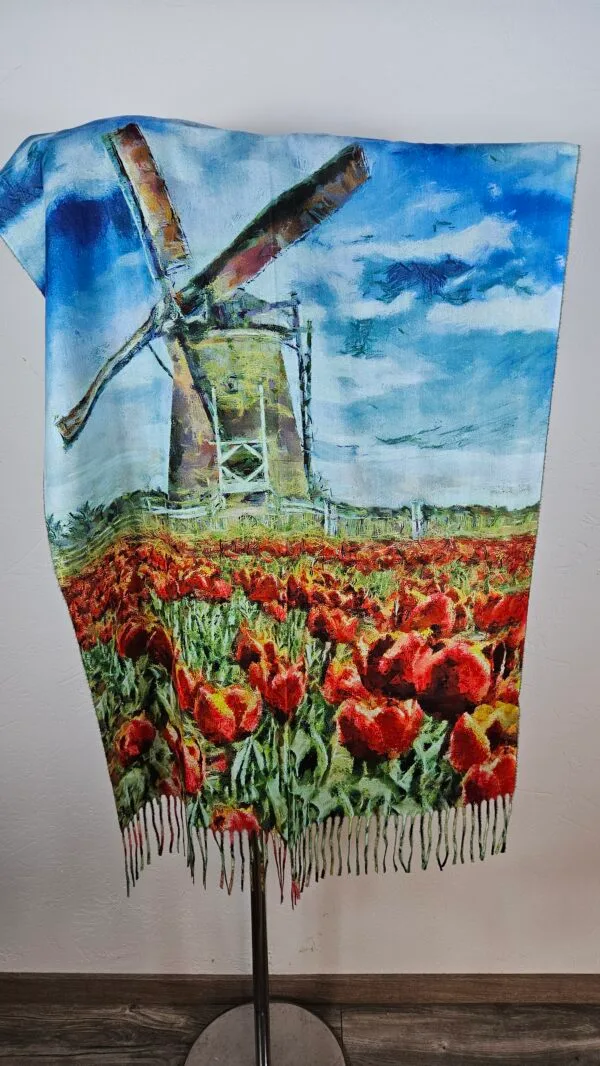 Sjaal Viscose Wol - Afbeelding 5