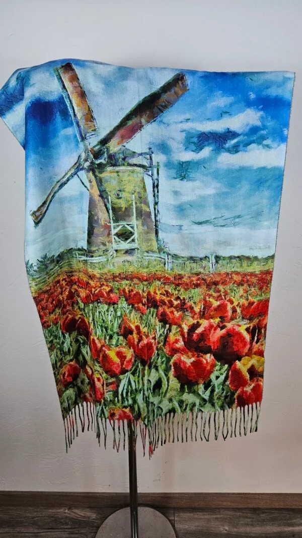 Sjaal Viscose Wol - Afbeelding 4