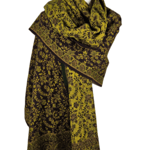 Yakwol Omslagdoek - Bruin, Groen, Zand