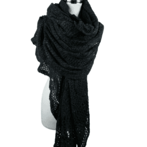 Gebreide Omslagdoek - Grafiet