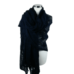 Gebreide Omslagdoek - Dark Blue