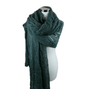 Gebreide Omslagdoek - Olijfgroen