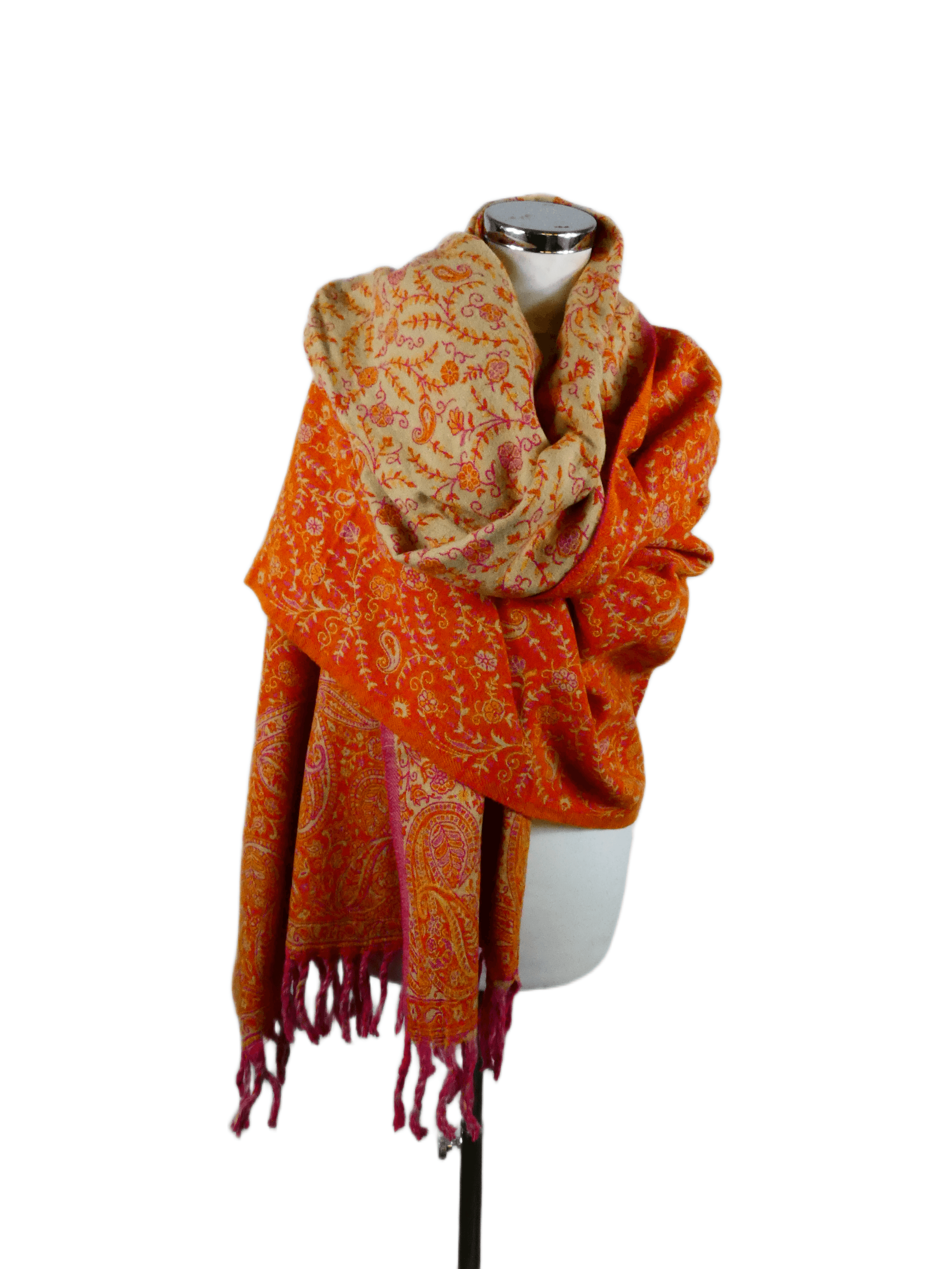 Yakwol Omslagdoek - Oranje, Zand