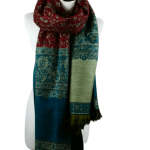 Yakwol Sjaal, Rood, Olijf, Groen