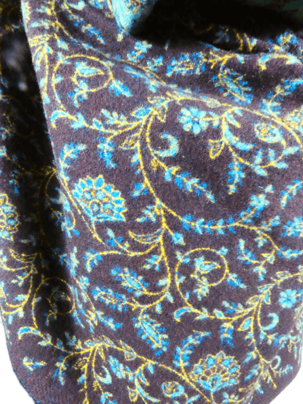 Yakwol Omslagdoek - Blauw, Groen, Oker - Afbeelding 7