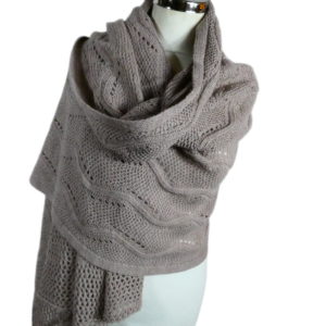 Gebreide Omslagdoek - Poeder, Roze