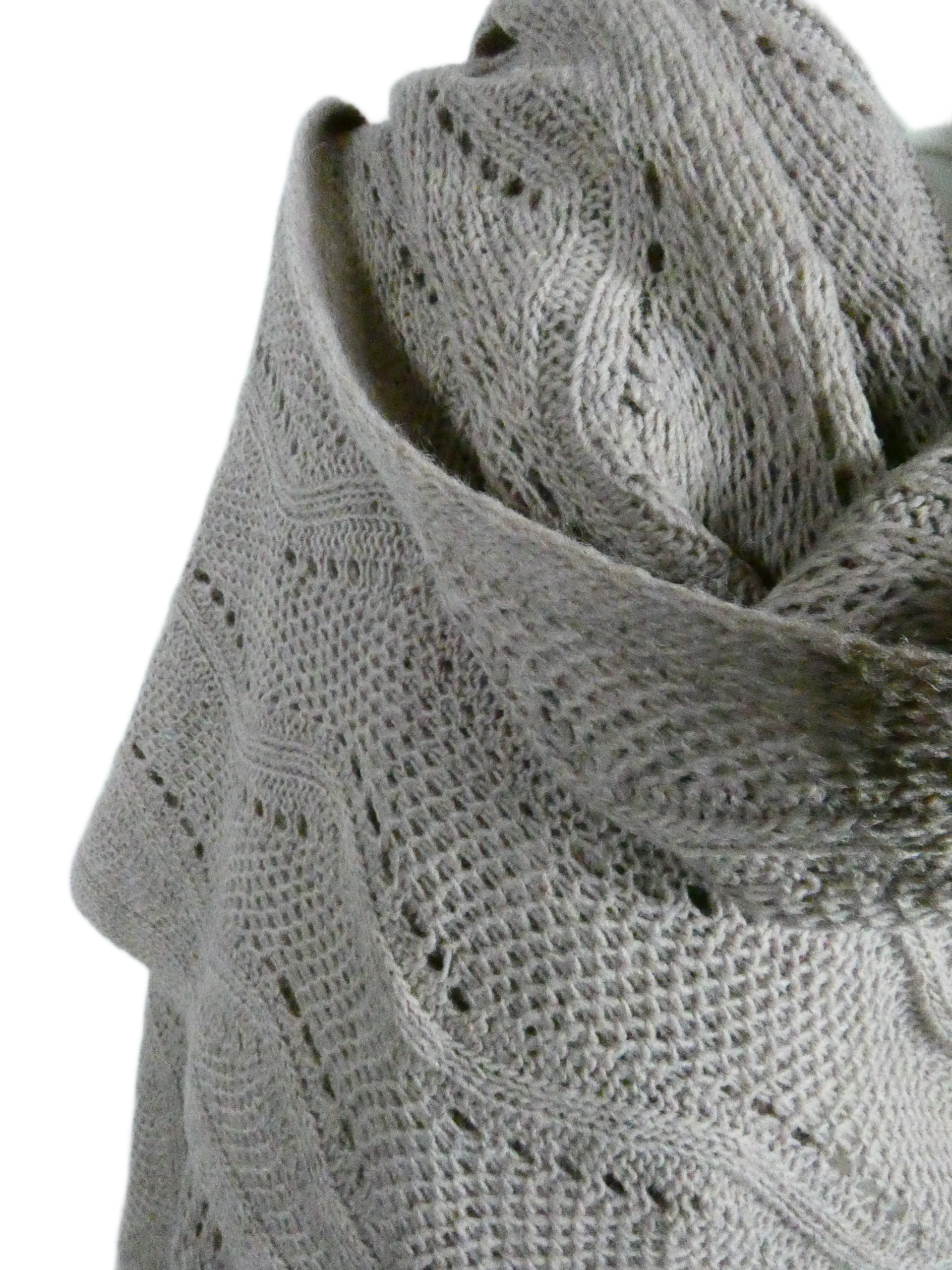 Gebreide Omslagdoek - Poeder, Roze - Afbeelding 5