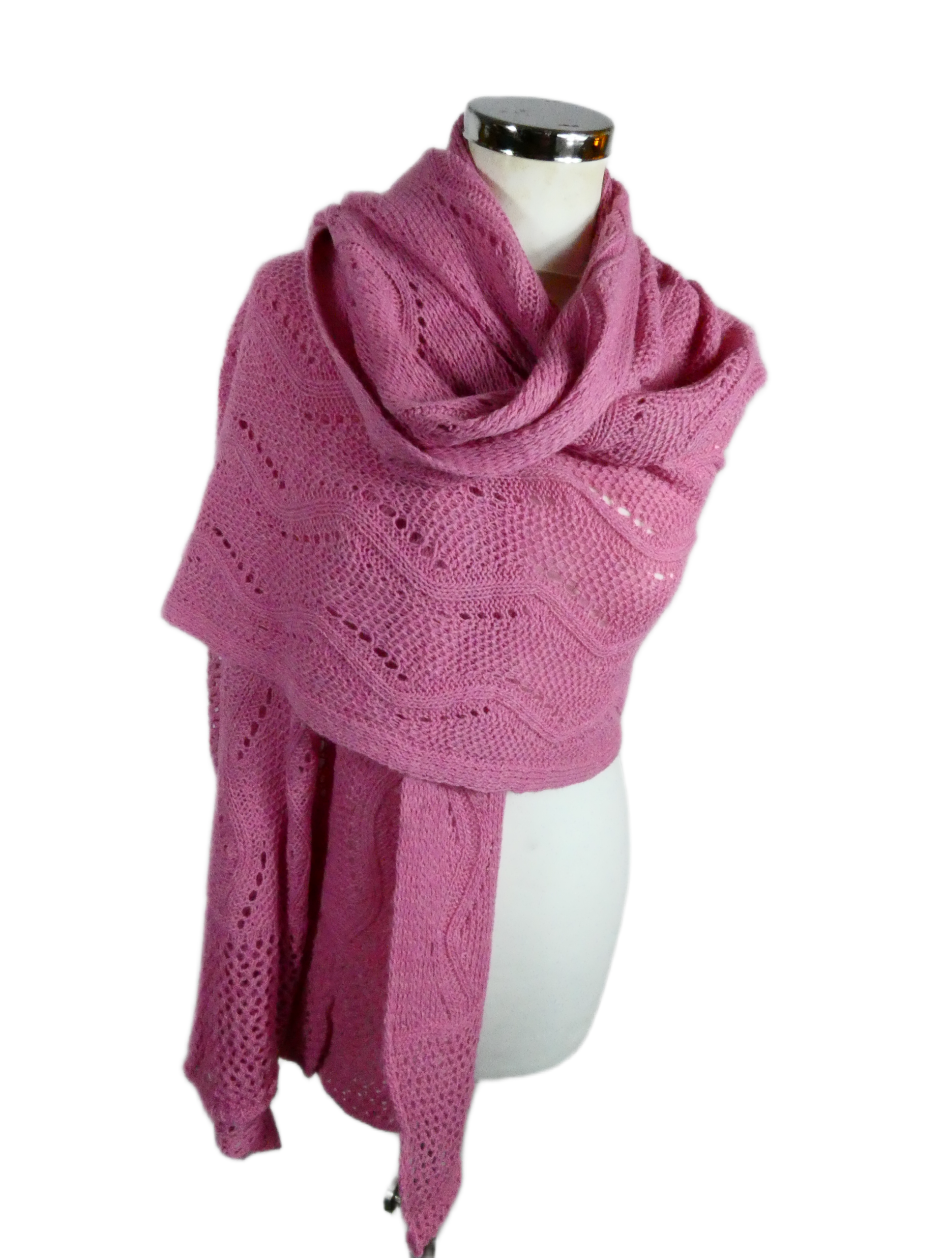 Gebreide Omslagdoek - Bubble Gum, Roze