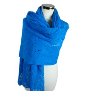 Gebreide Omslagdoek - Breeze, Blauw