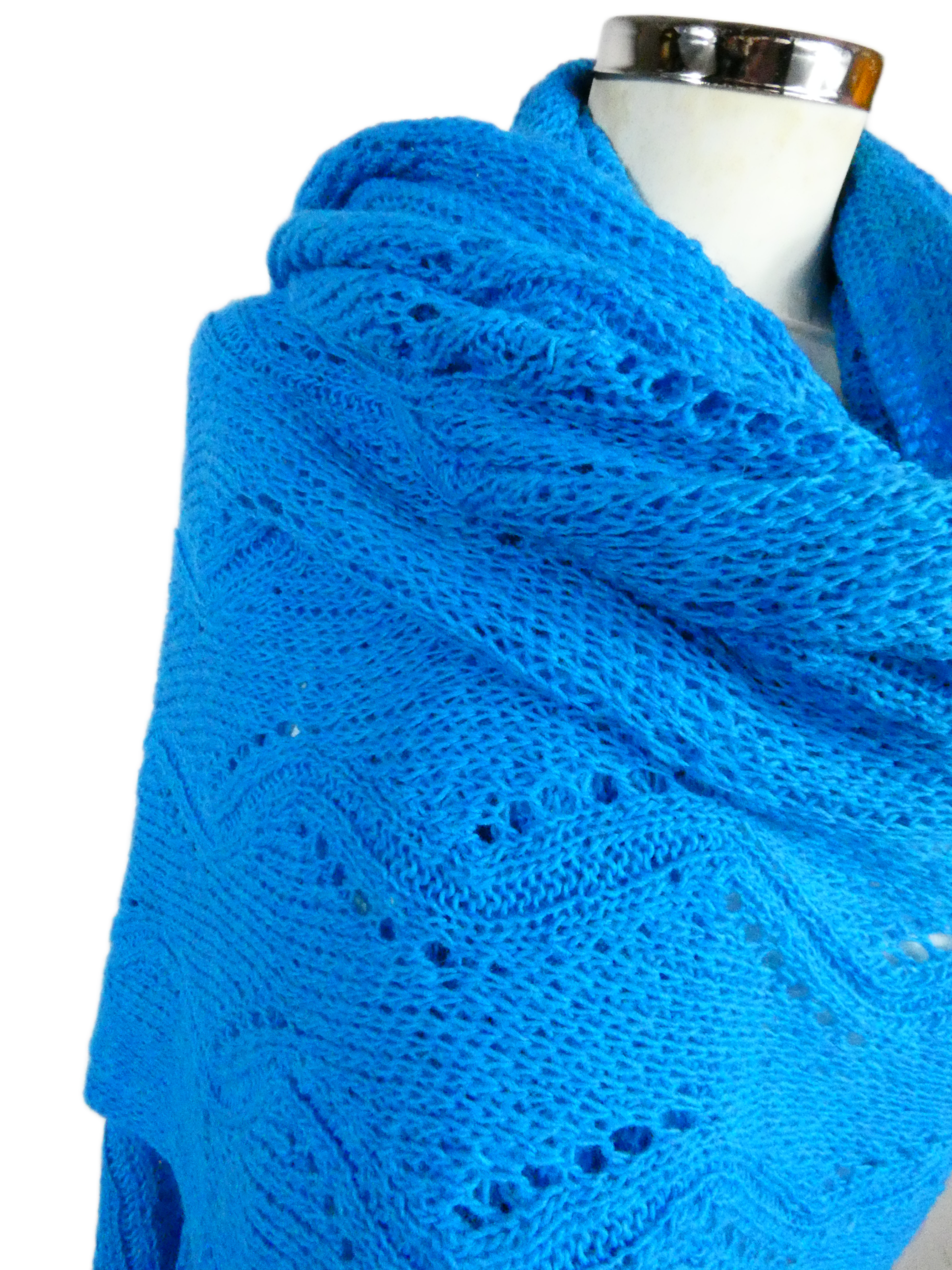Gebreide Omslagdoek - Breeze, Blauw - Afbeelding 5