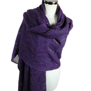 Gebreide Omslagdoek - Lavendel, Paars