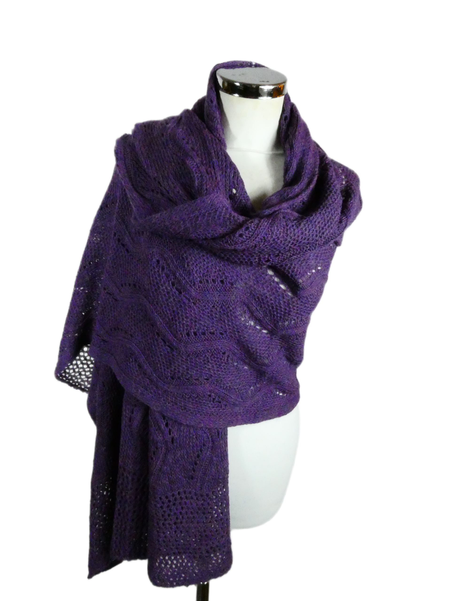 Gebreide Omslagdoek - Lavendel, Paars