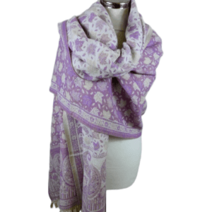 Yakwol Omslagdoek -  Lila, Zand