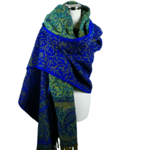 Yakwol Omslagdoek - Blauw, Turquoise