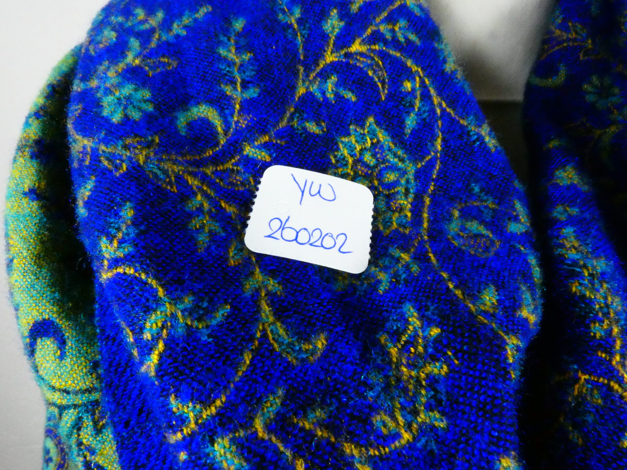 Yakwol Omslagdoek - Blauw, Turquoise - Afbeelding 4