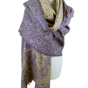 Yakwol Omslagdoek -  Lila, Zand