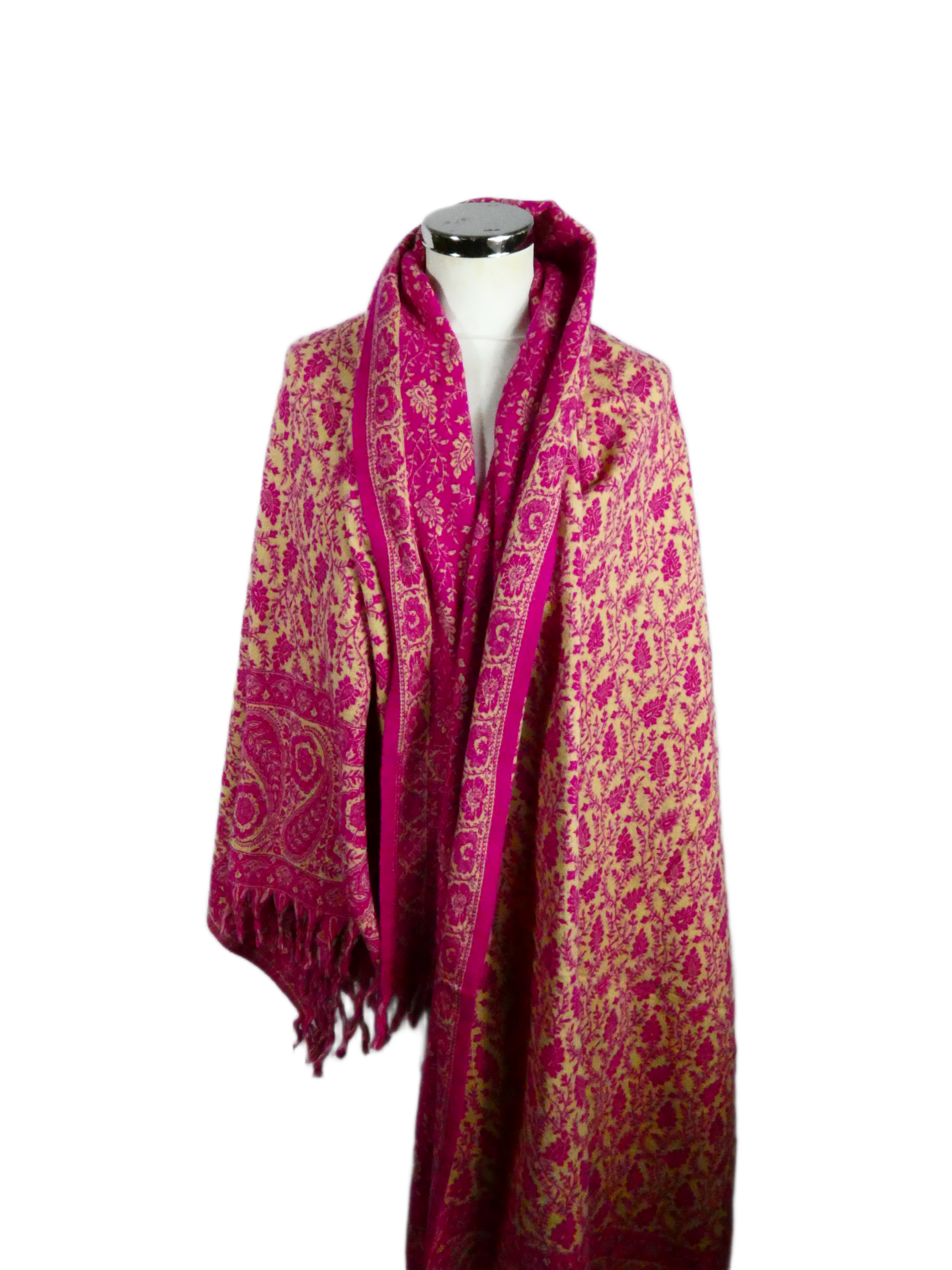 Yakwol Omslagdoek - Paars, Zand - Afbeelding 4