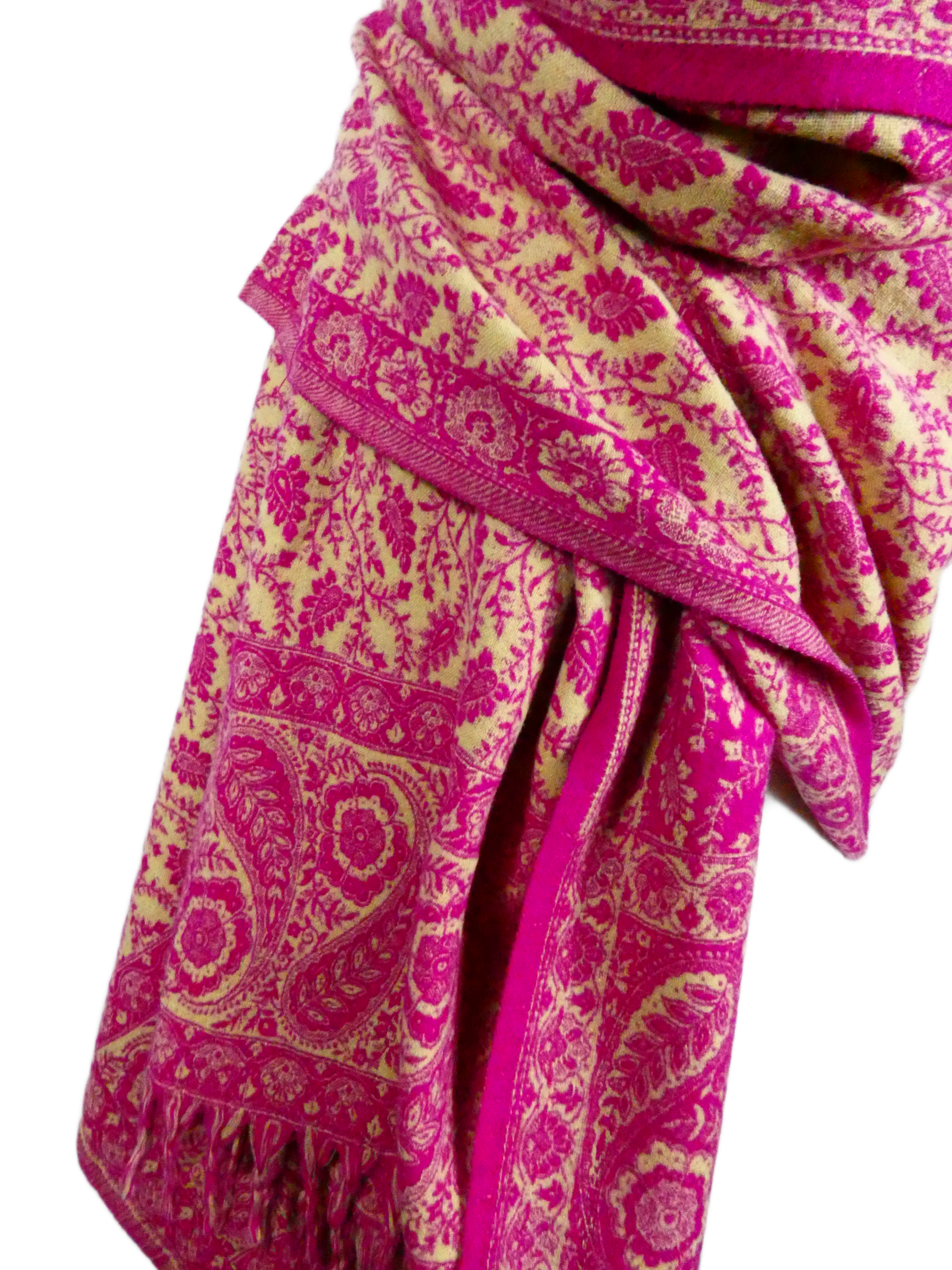 Yakwol Omslagdoek - Paars, Zand - Afbeelding 5