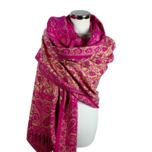 Yakwol Omslagdoek -  Paars, Zand