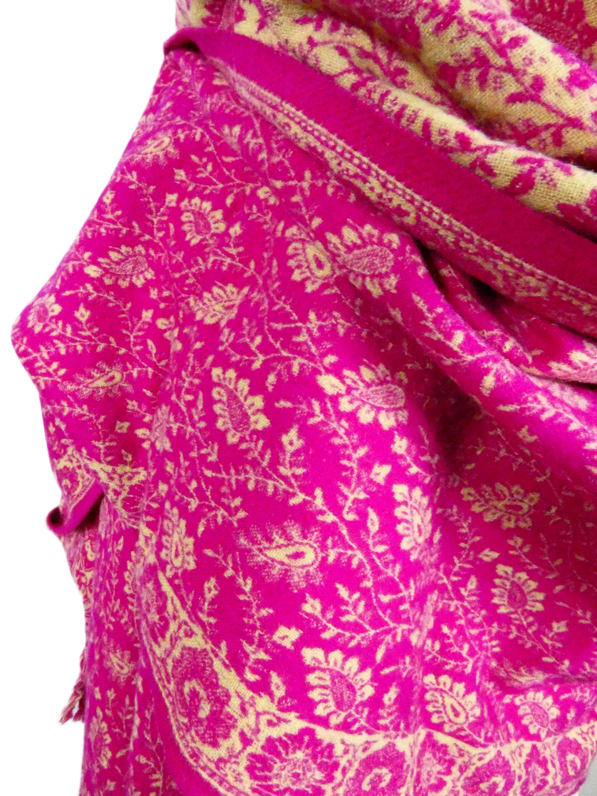 Yakwol Omslagdoek - Paars, Zand - Afbeelding 7