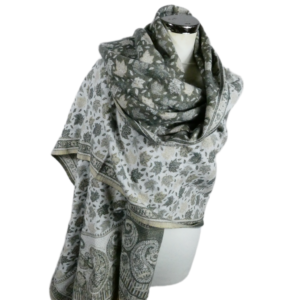 Yakwol Omslagdoek -  Bruin, Grijs, Zand