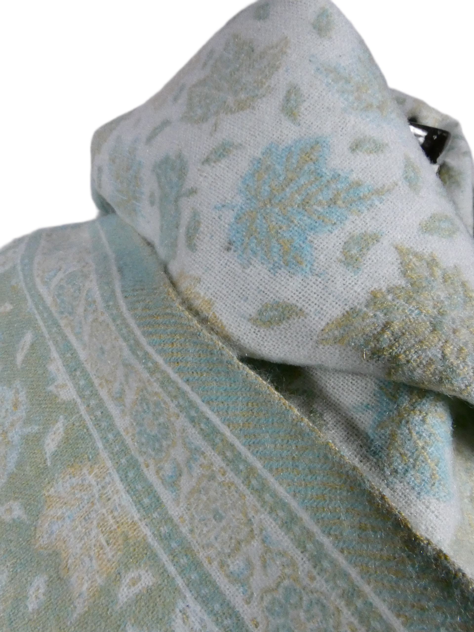 Yakwol Omslagdoek - Mint, Olijf, Wit, Zand - Afbeelding 10