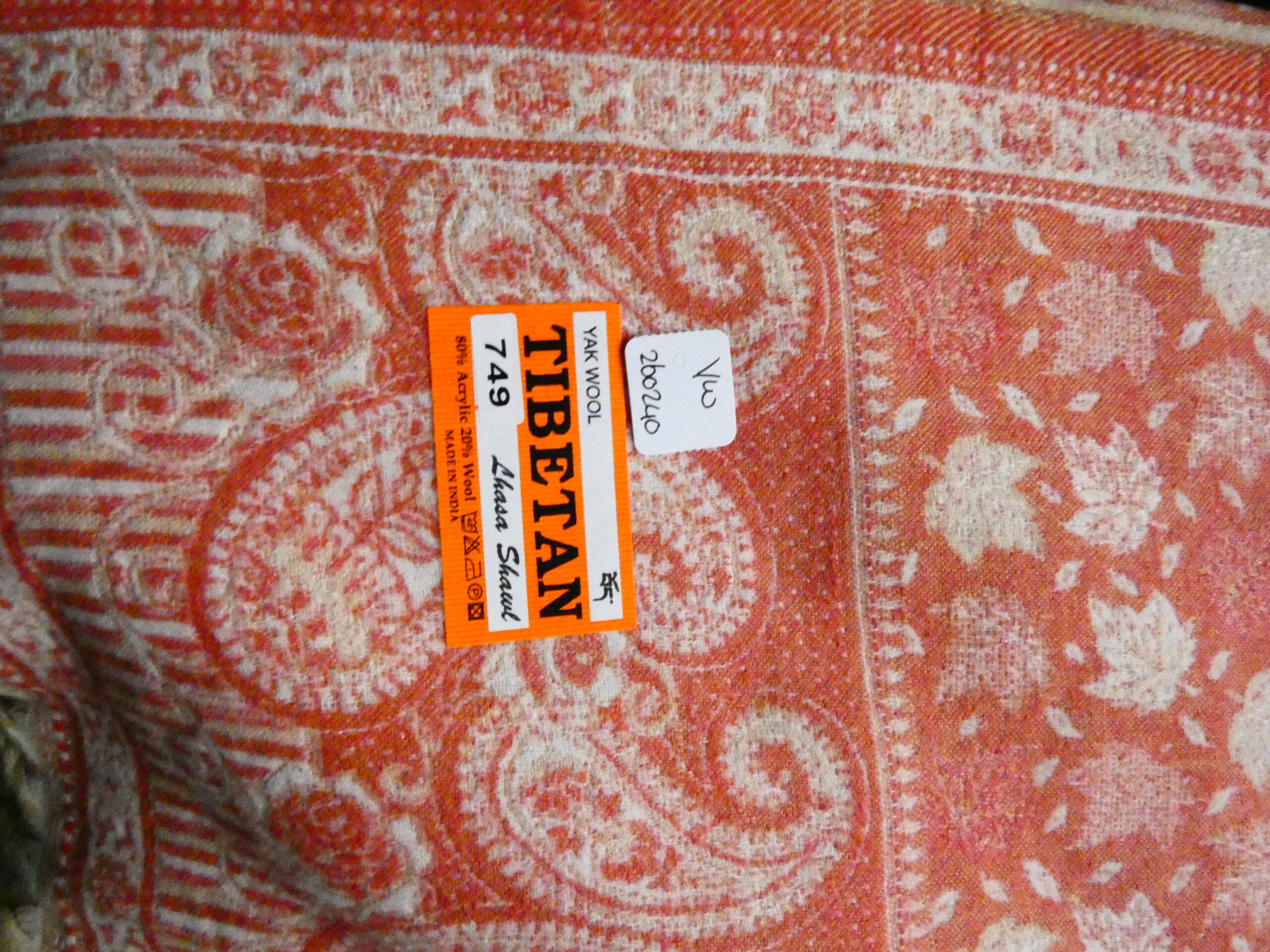 Yakwol Omslagdoek - Peach, Roze, Zalm, Wit, Zand - Afbeelding 3