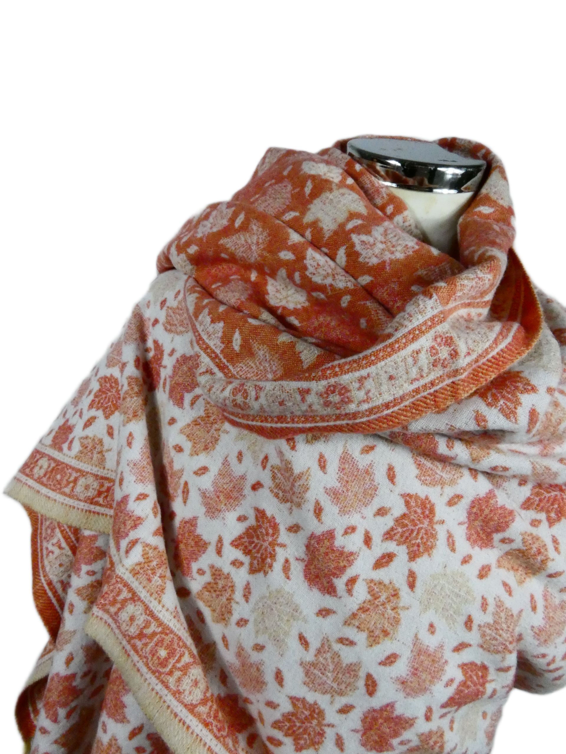 Yakwol Omslagdoek - Peach, Roze, Zalm, Wit, Zand - Afbeelding 5