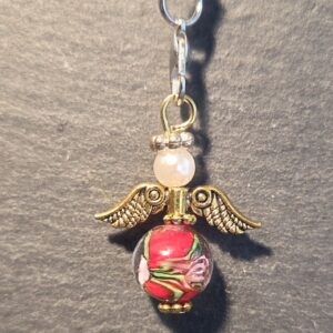 Beschermengel  Glas, Rood, Goud