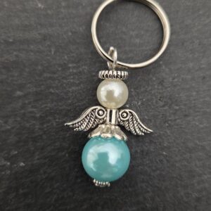 Beschermengel met sleutelring, Turquoise