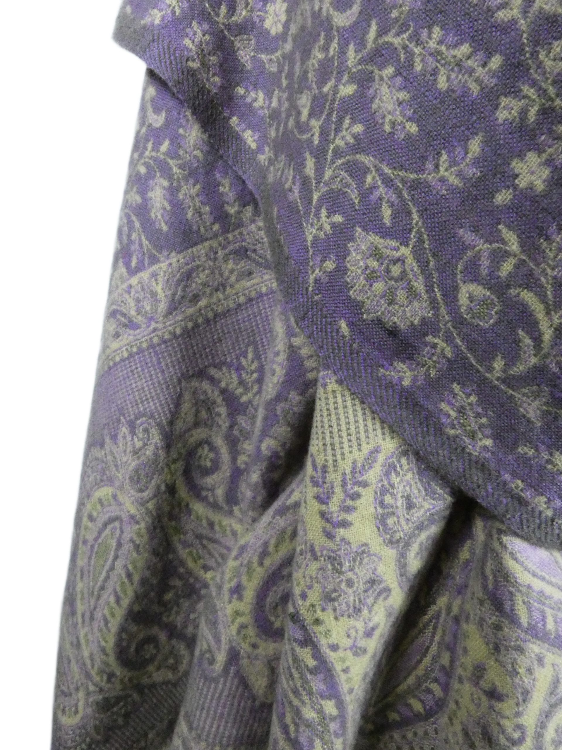 Yakwol Omslagdoek - Paars, Zand - Afbeelding 8