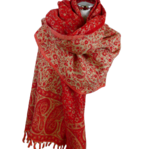 Yakwol Omslagdoek - Rood, Zand