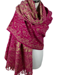 Yakwol Omslagdoek -Roze, Paars, Zand