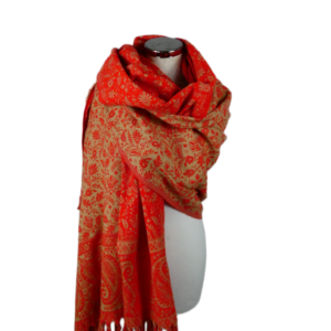Yakwol Omslagdoek - Rood, Zand