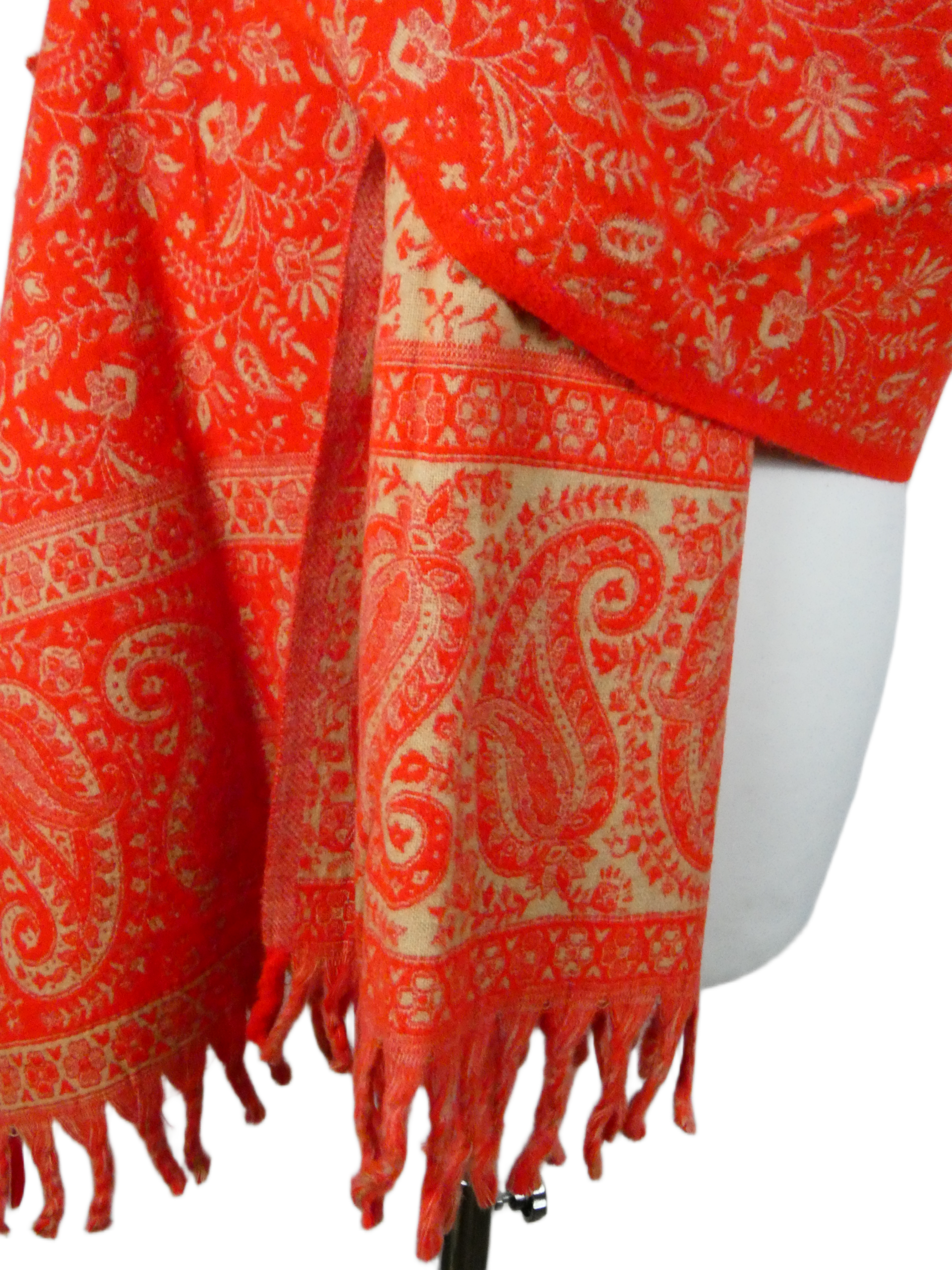 Yakwol Omslagdoek - Rood, Zand - Afbeelding 8